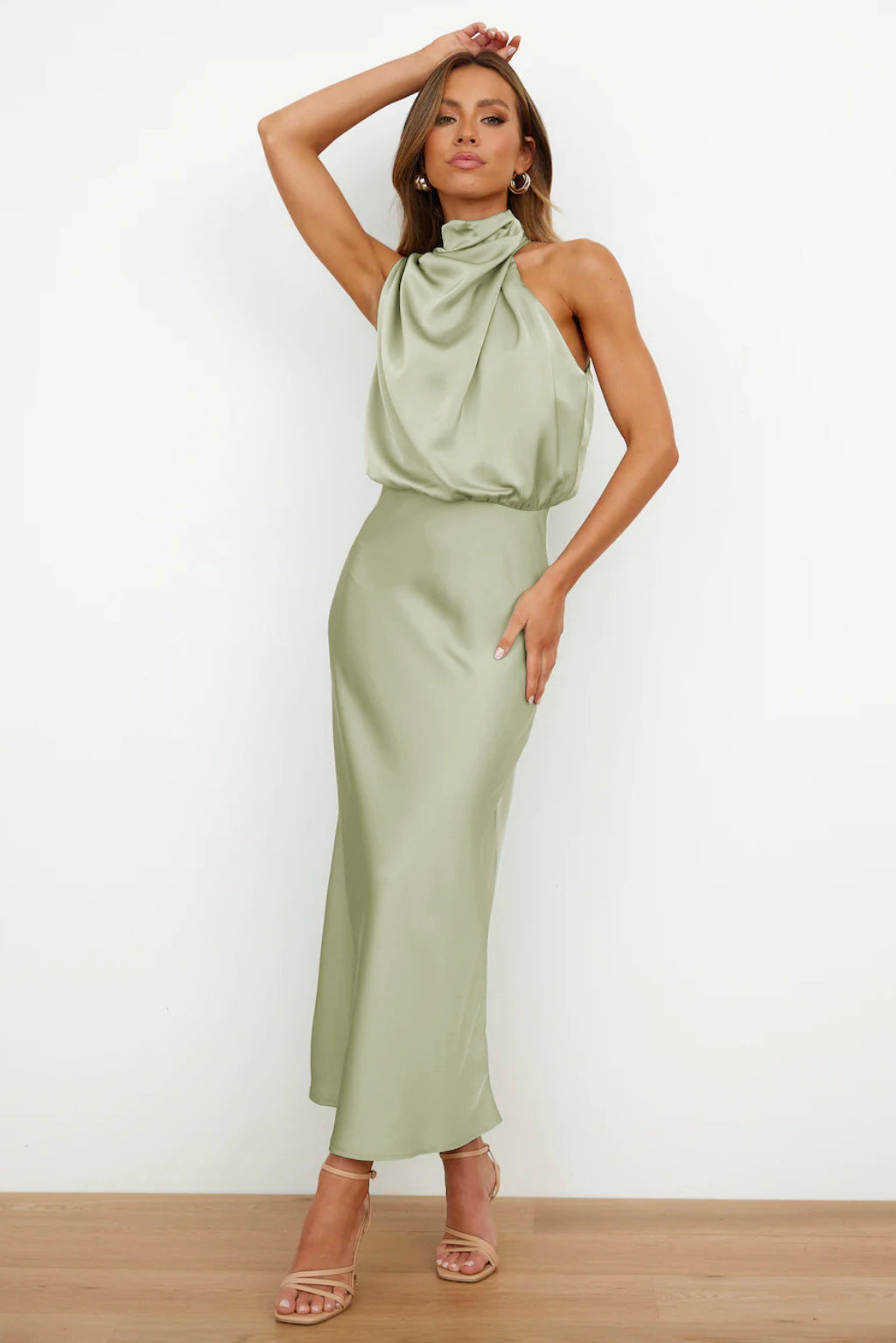 Lydia | Halter Neck Long Dress