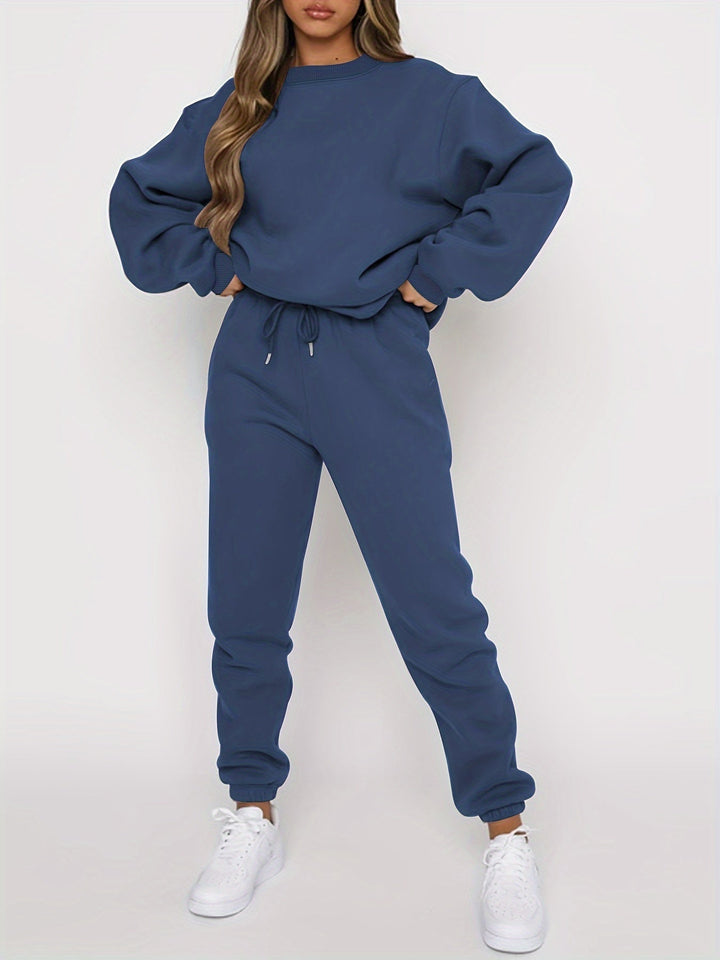 Olive | Relaxed Fit Sweatshirt & Jogger Set