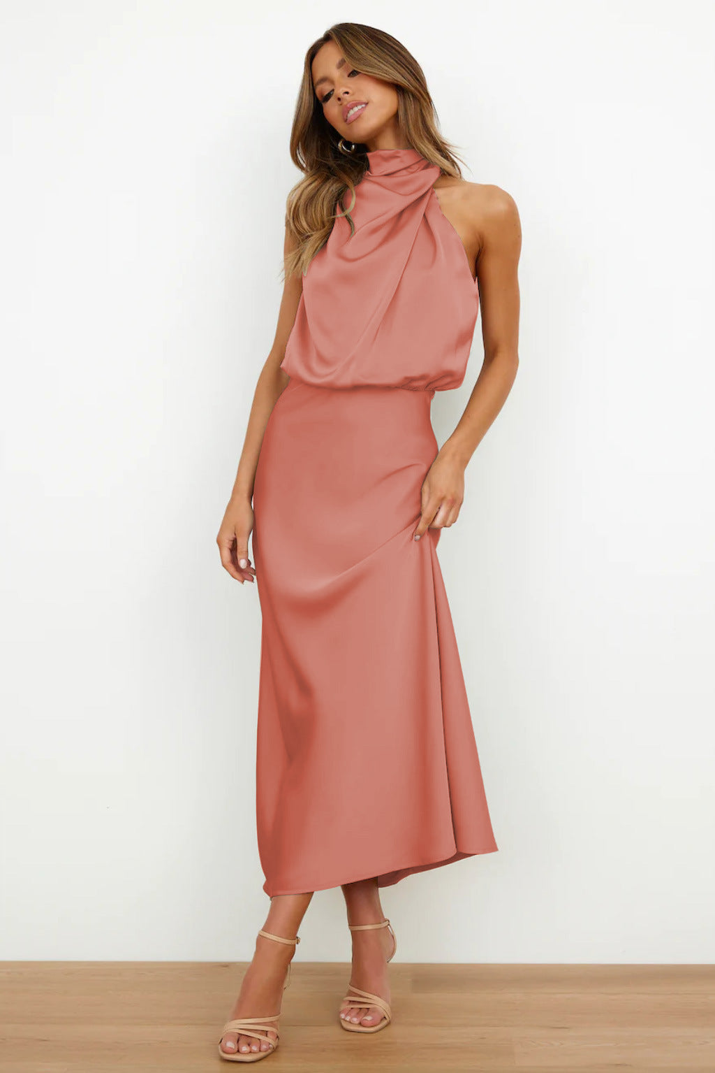 Lydia | Halter Neck Long Dress