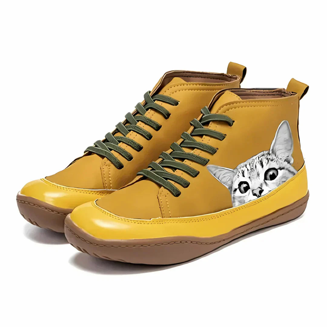 Vera | Leather Ankle Boots for Cat Lovers