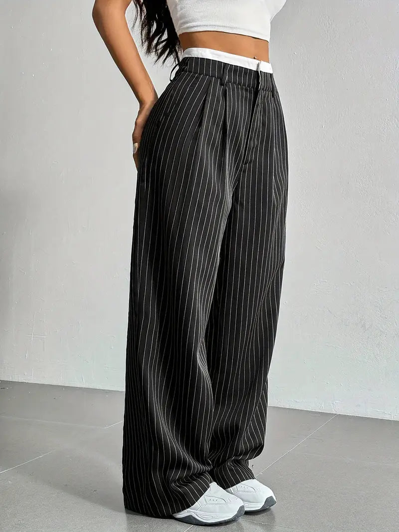 Vienna-Pinstripe Tailored Trousers