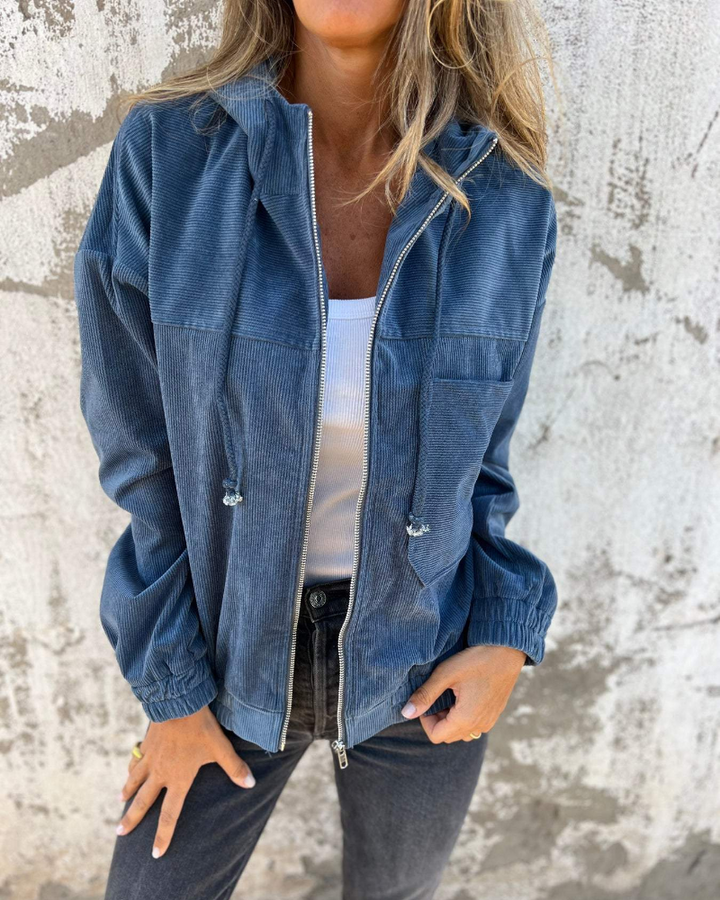 Eloise – Lightweight Corduroy Zip Jacket