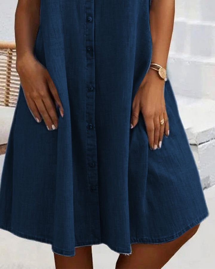 Tessa - Relaxed Button-Front Shirt Dress