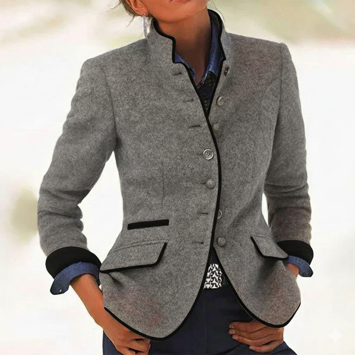 Valery | High Collar Cardigan Jacket