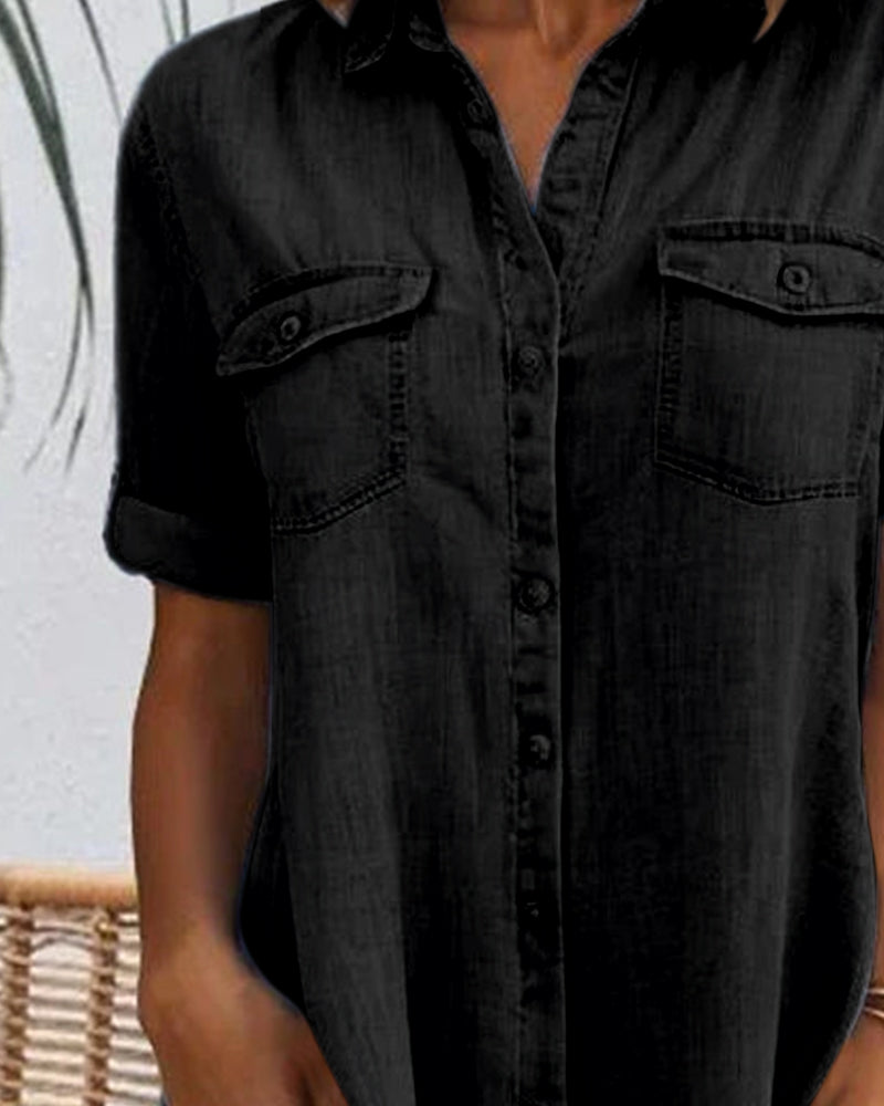 Tessa - Relaxed Button-Front Shirt Dress