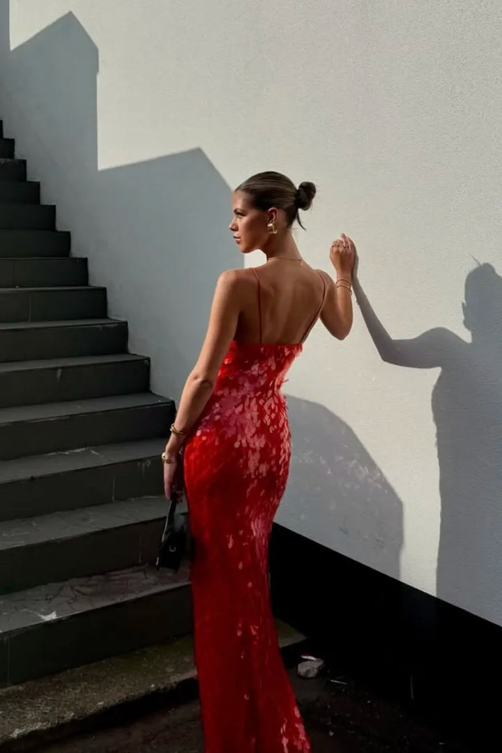 Kalea - Backless Sequin Glitter Dress