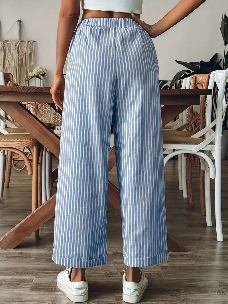 Harper Bay-Striped Trousers