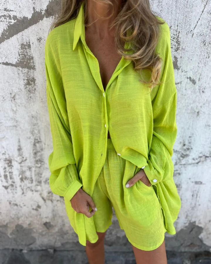 Naomi - Oversized Button Top & Short Set