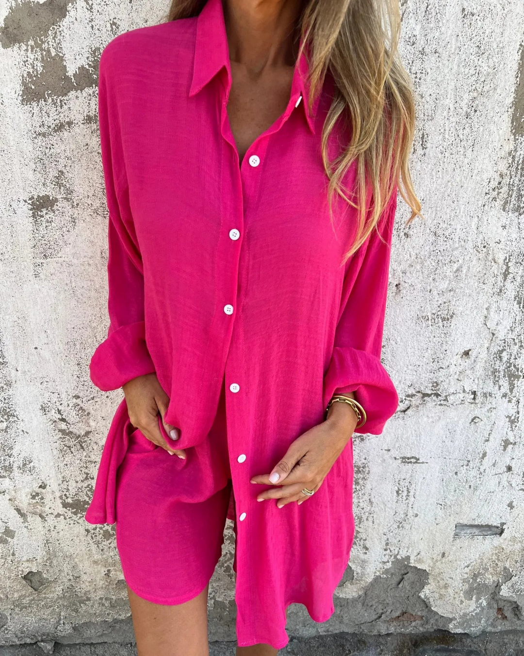 Naomi - Oversized Button Top & Short Set
