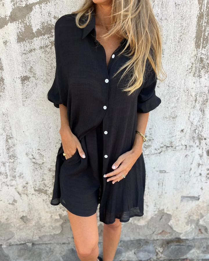 Naomi - Oversized Button Top & Short Set