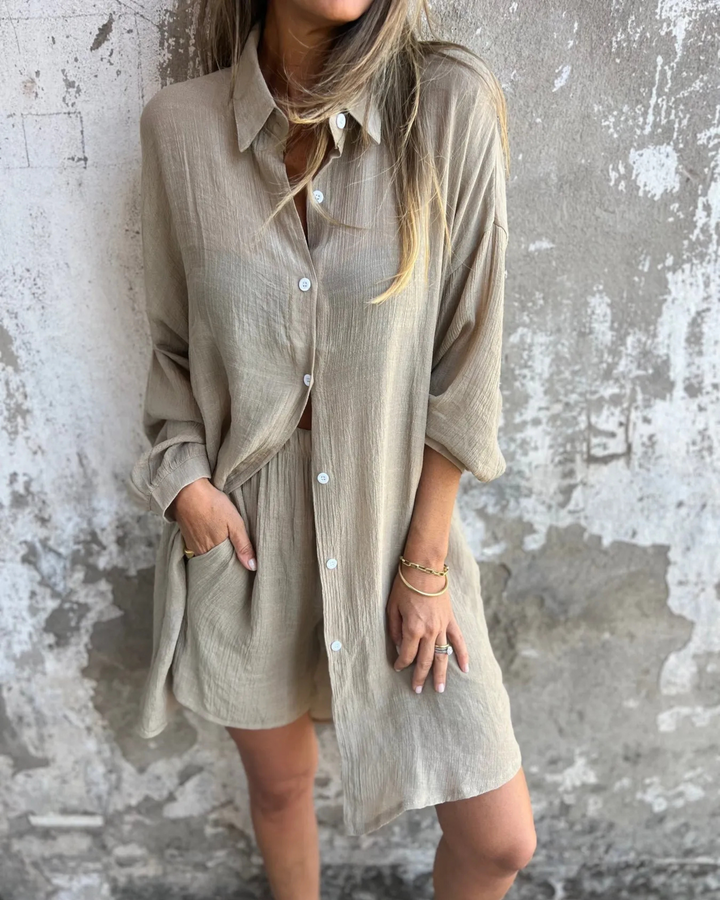 Naomi - Oversized Button Top & Short Set