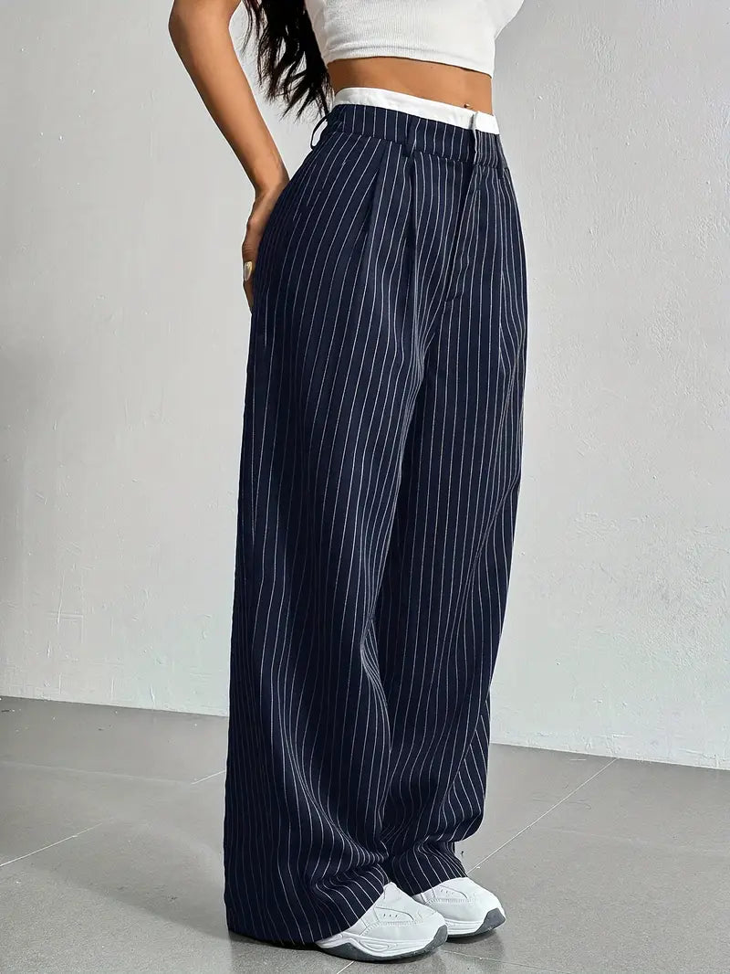 Vienna-Pinstripe Tailored Trousers