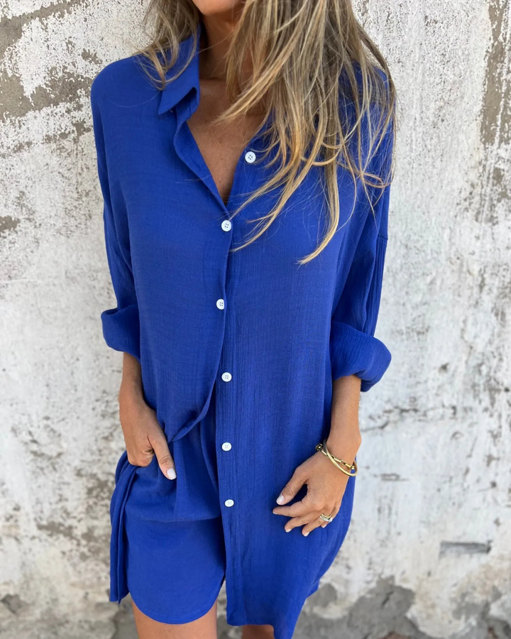 Naomi - Oversized Button Top & Short Set