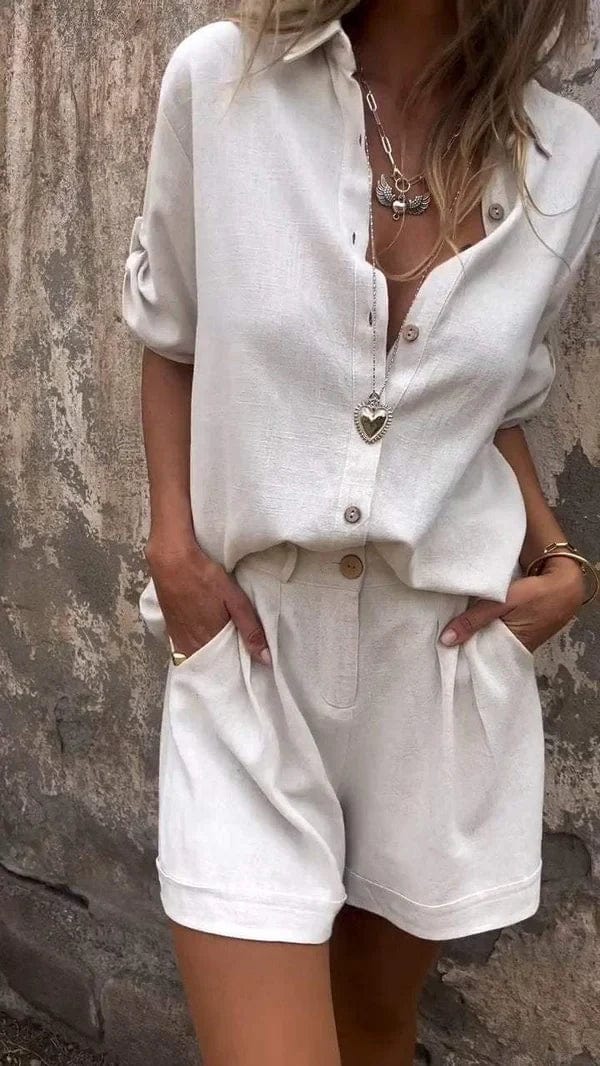The Isla Button-Up Linen Set