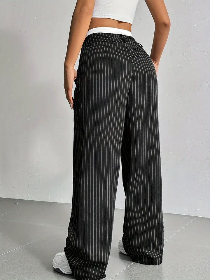 Vienna-Pinstripe Tailored Trousers