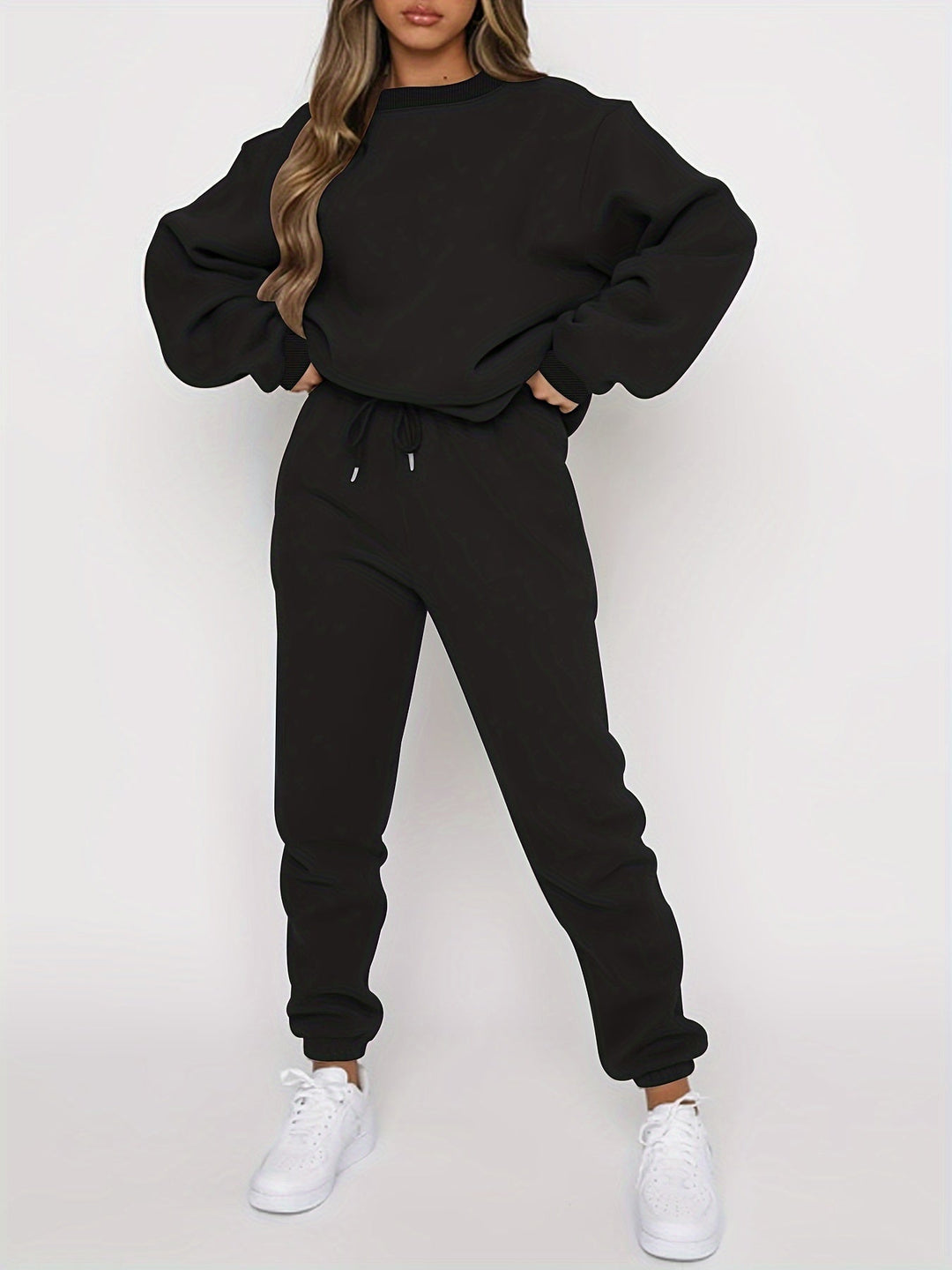 Olive | Relaxed Fit Sweatshirt & Jogger Set