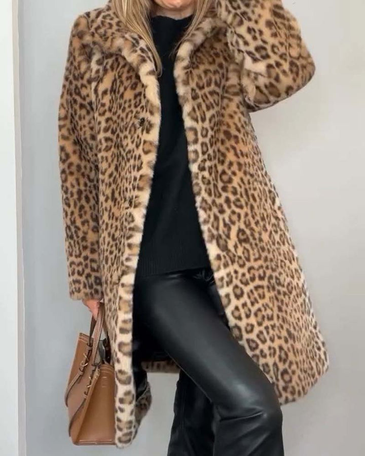Velma | Leopard Print Soft Long Coat