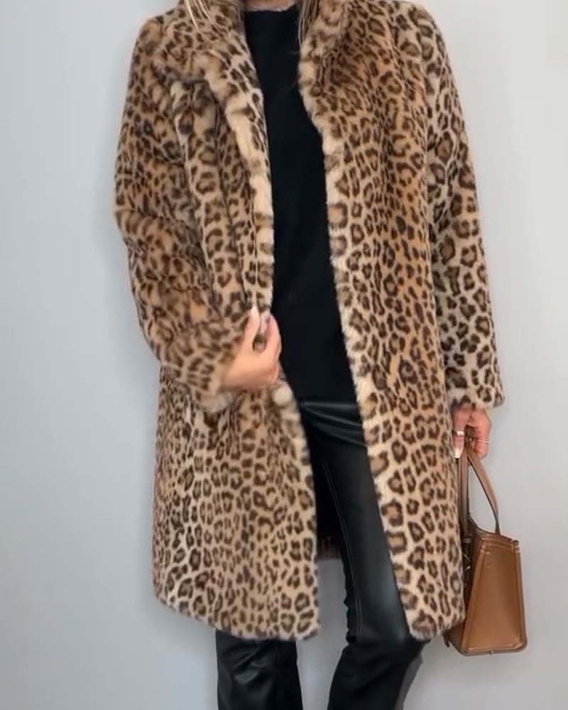 Velma | Leopard Print Soft Long Coat