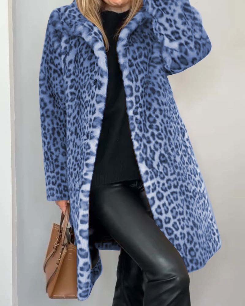 Velma | Leopard Print Soft Long Coat