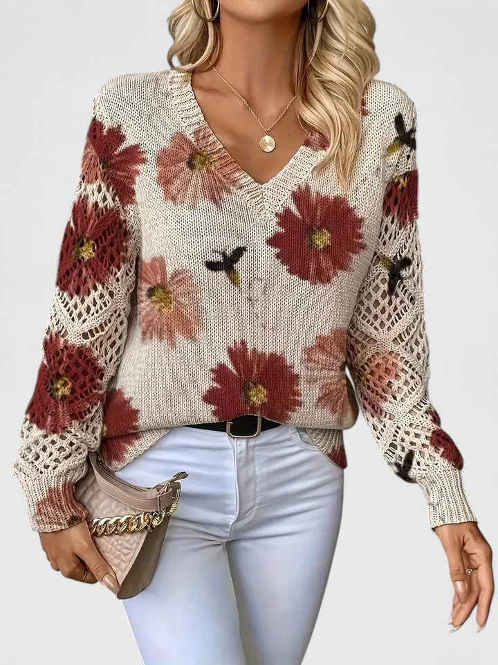 Beatrice | Floral Knit Jumper