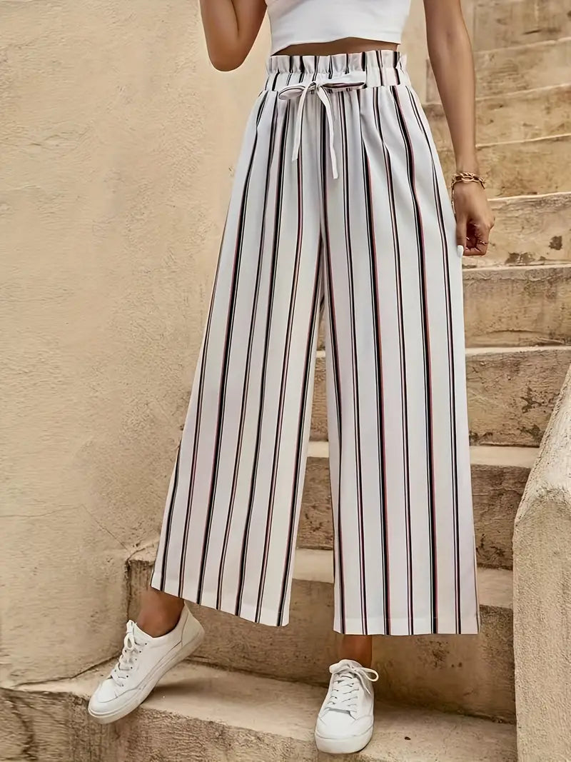 Solea-Stripe Wide-Leg Trousers