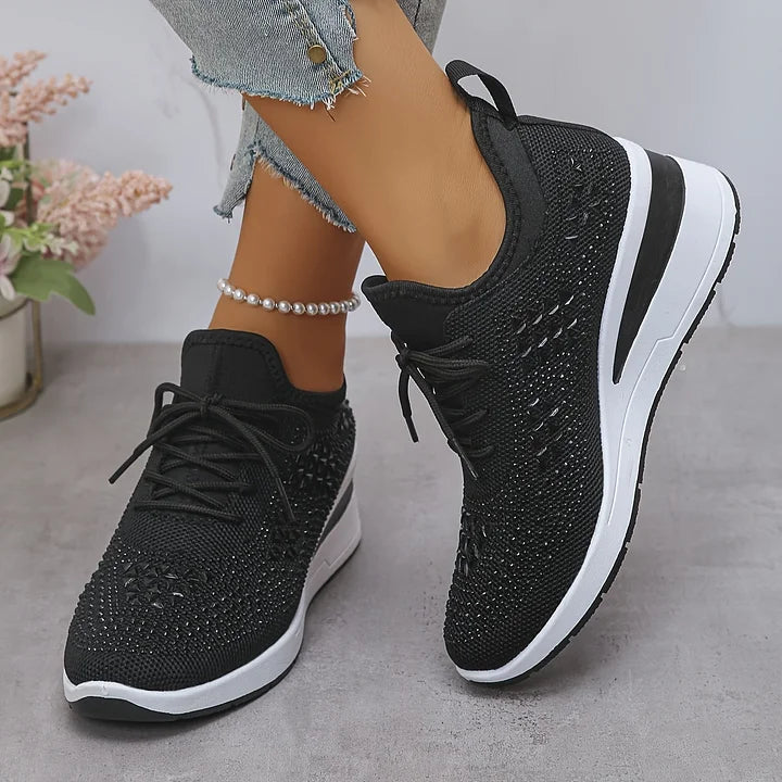 Hannah | Orthopedic Sneakers with Sparkling Rhinestones