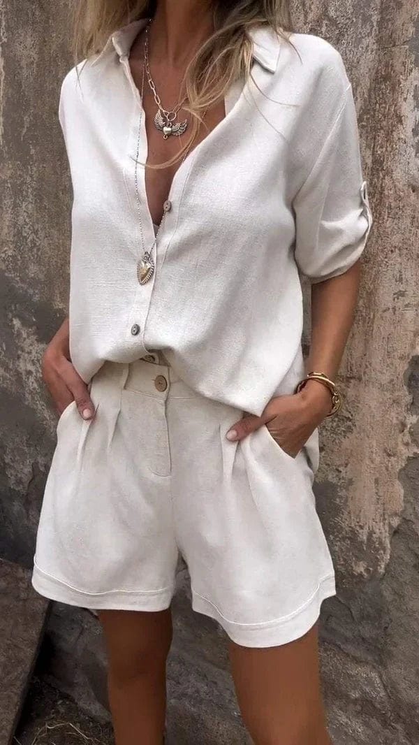 The Isla Button-Up Linen Set