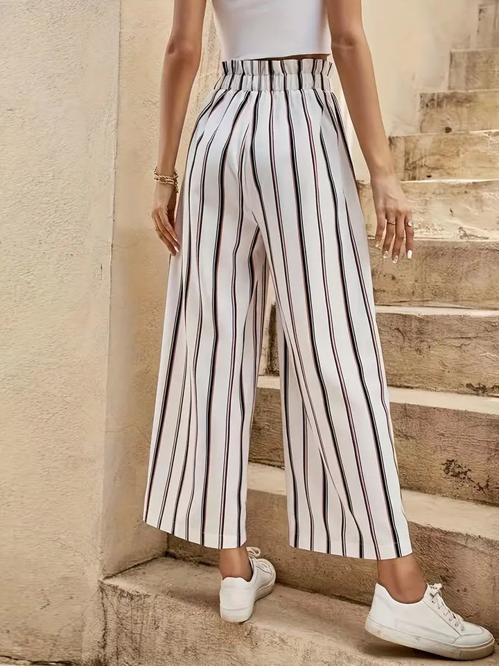 Solea-Stripe Wide-Leg Trousers