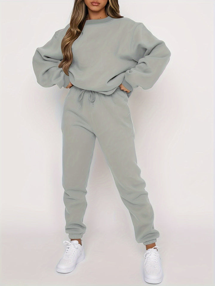 Olive | Relaxed Fit Sweatshirt & Jogger Set