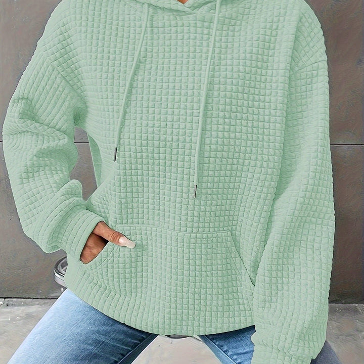 Léana | Textured Long Sleeve Hoodie