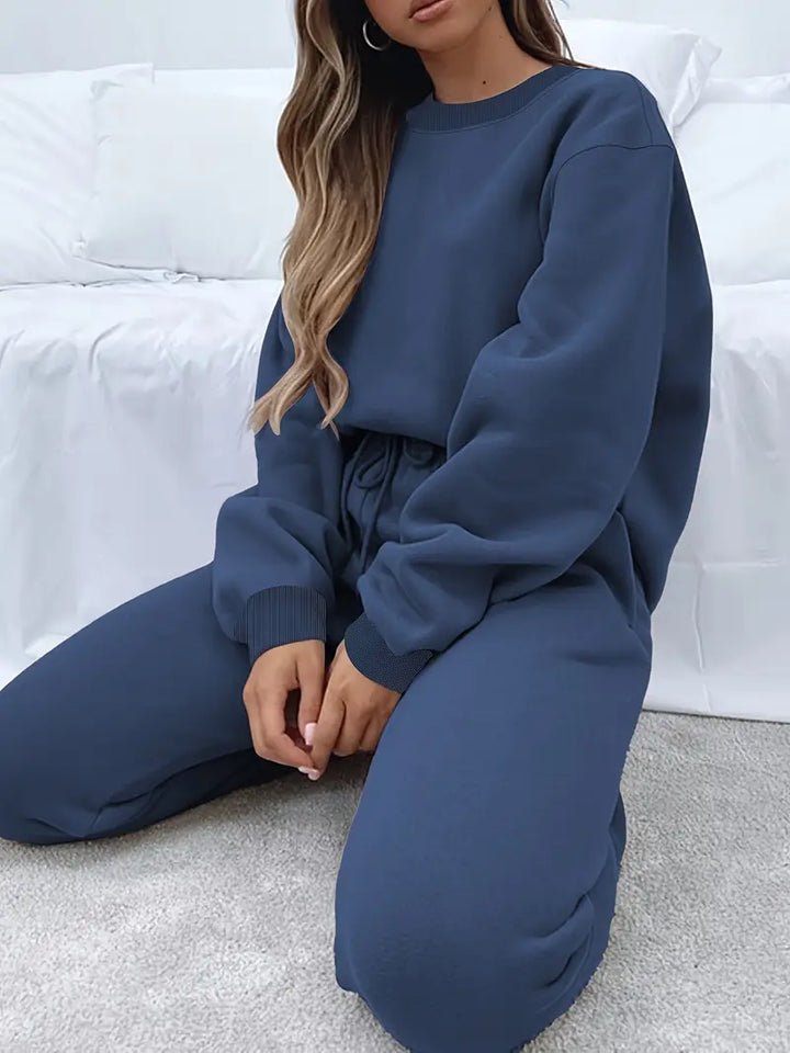 Olive | Relaxed Fit Sweatshirt & Jogger Set