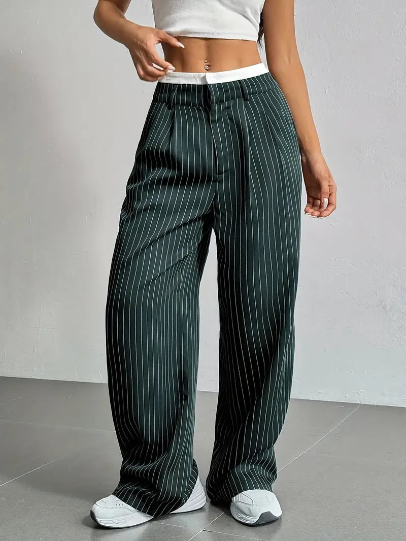 Vienna-Pinstripe Tailored Trousers