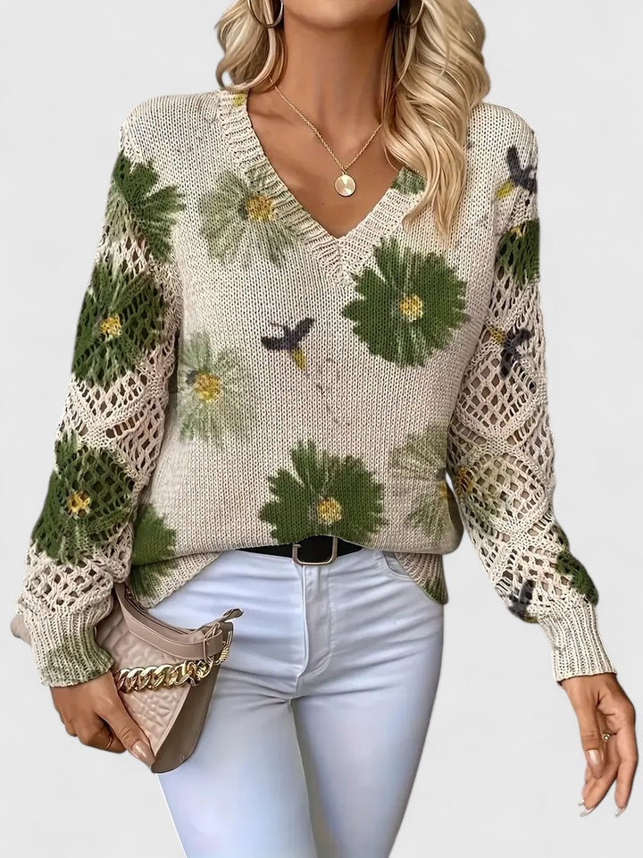 Beatrice | Floral Knit Jumper