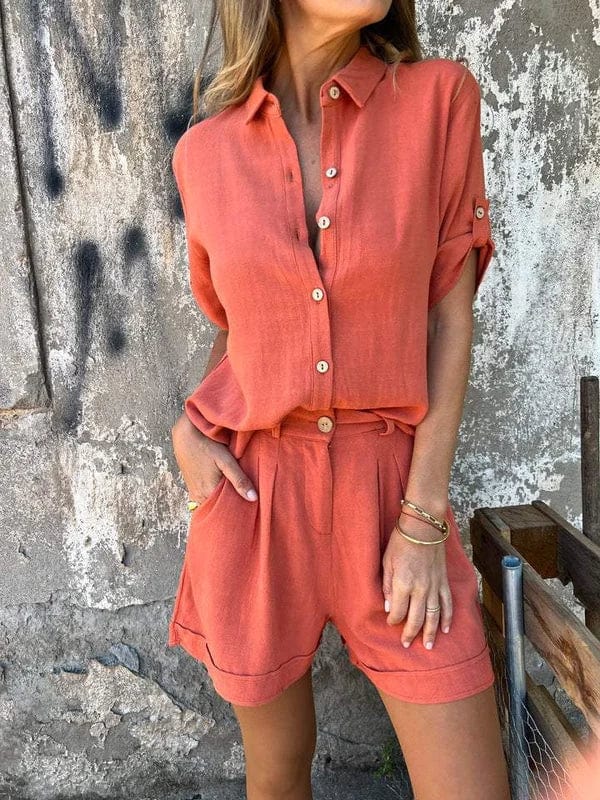 The Isla Button-Up Linen Set