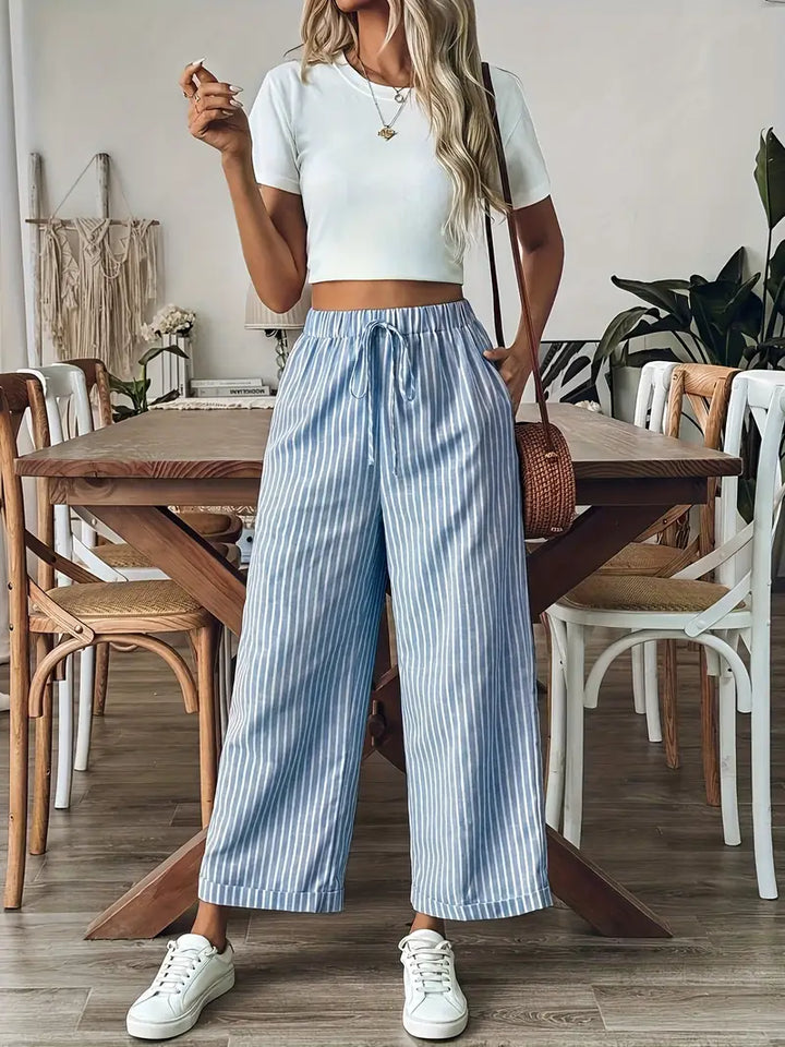 Harper Bay-Striped Trousers