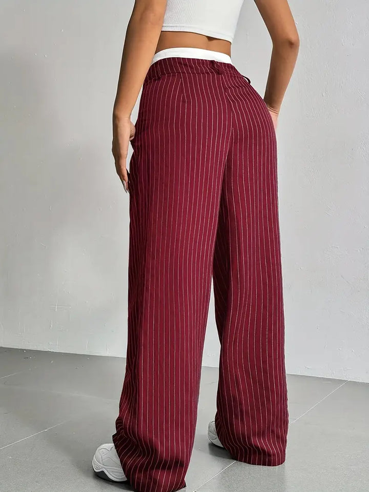 Vienna-Pinstripe Tailored Trousers