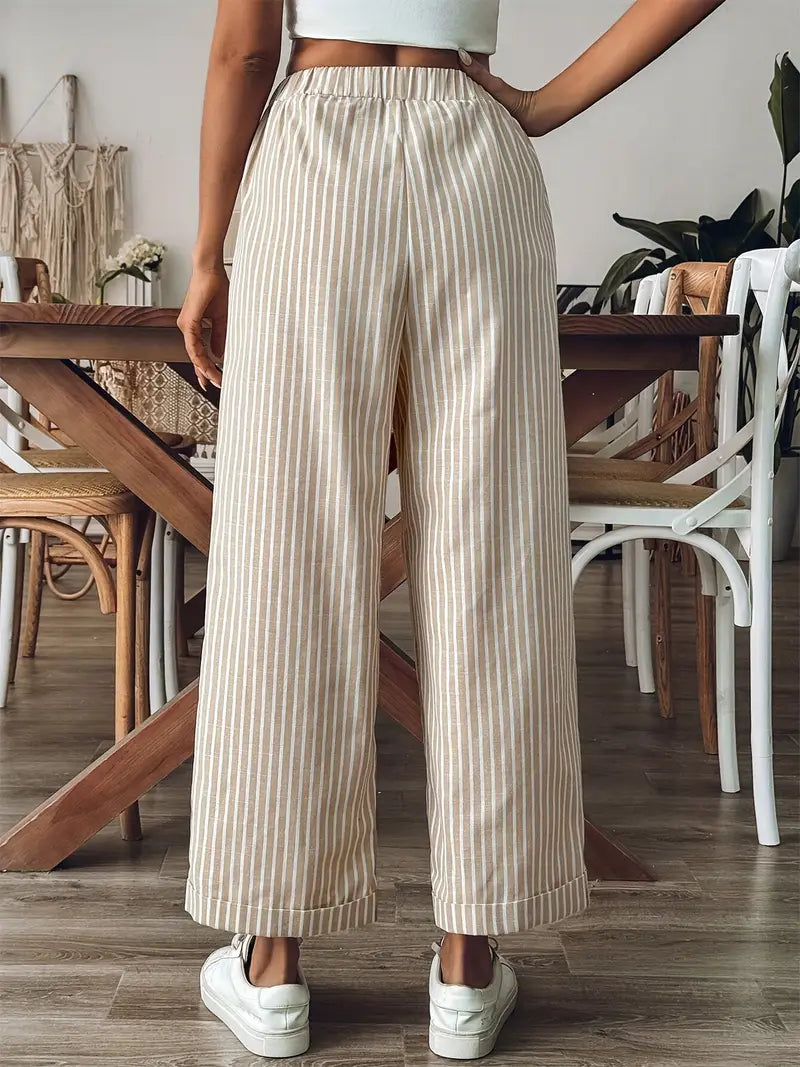 Harper Bay-Striped Trousers