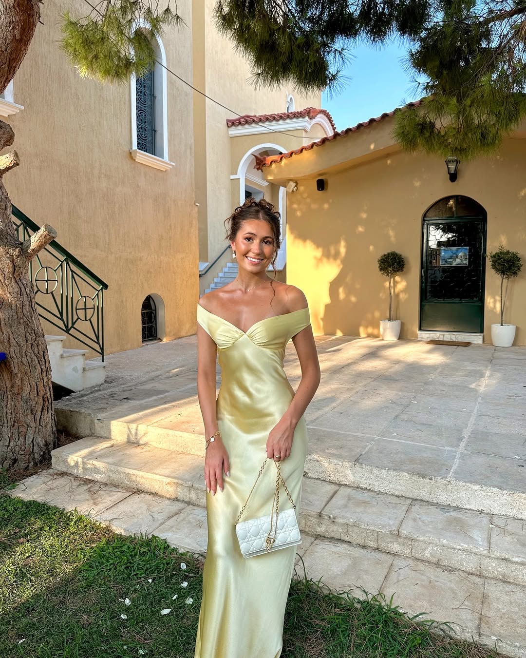 Dove - Off-Shoulder Satin Evening Dress with Strapless Design