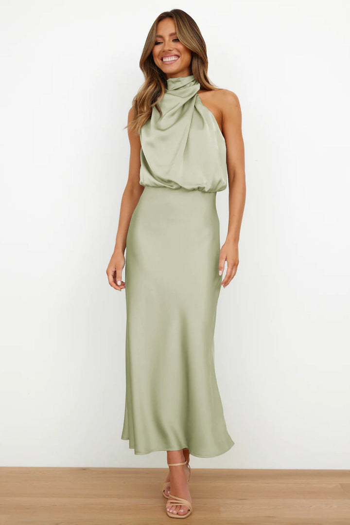 Lydia | Halter Neck Long Dress