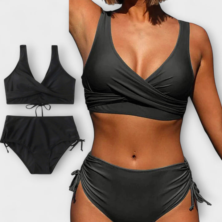 Emery Wrap High-Waist Bikini Set