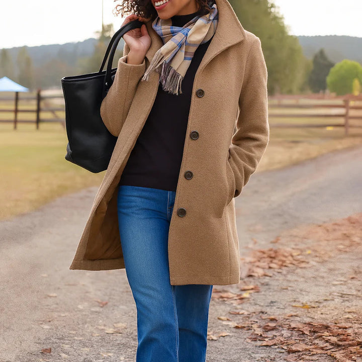 Reese | Long Sleeve Button Up Coat