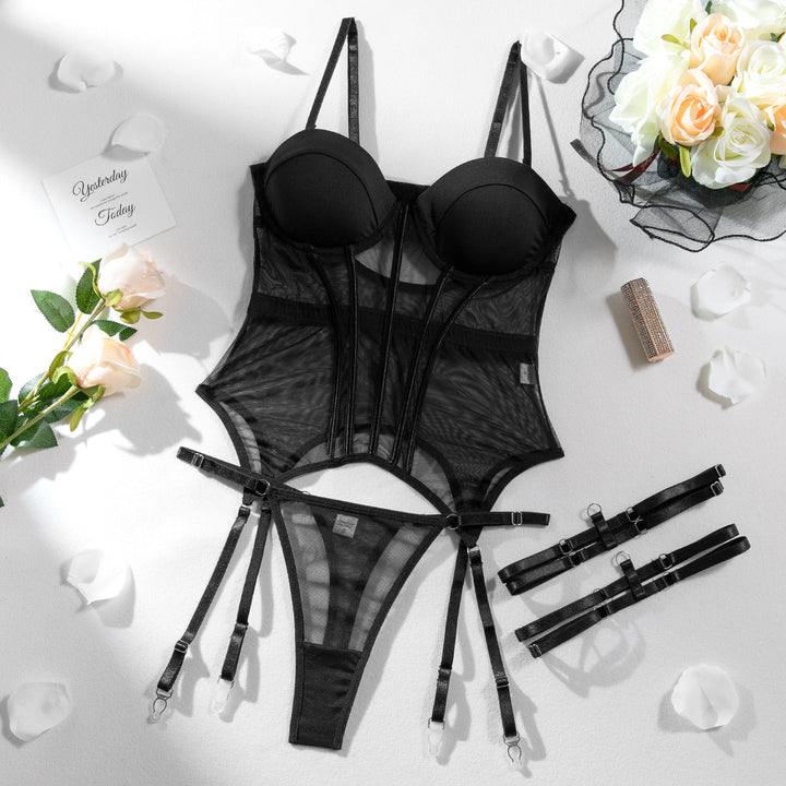 Bexley - Chic Sheer Waistband Bra Lingerie Set
