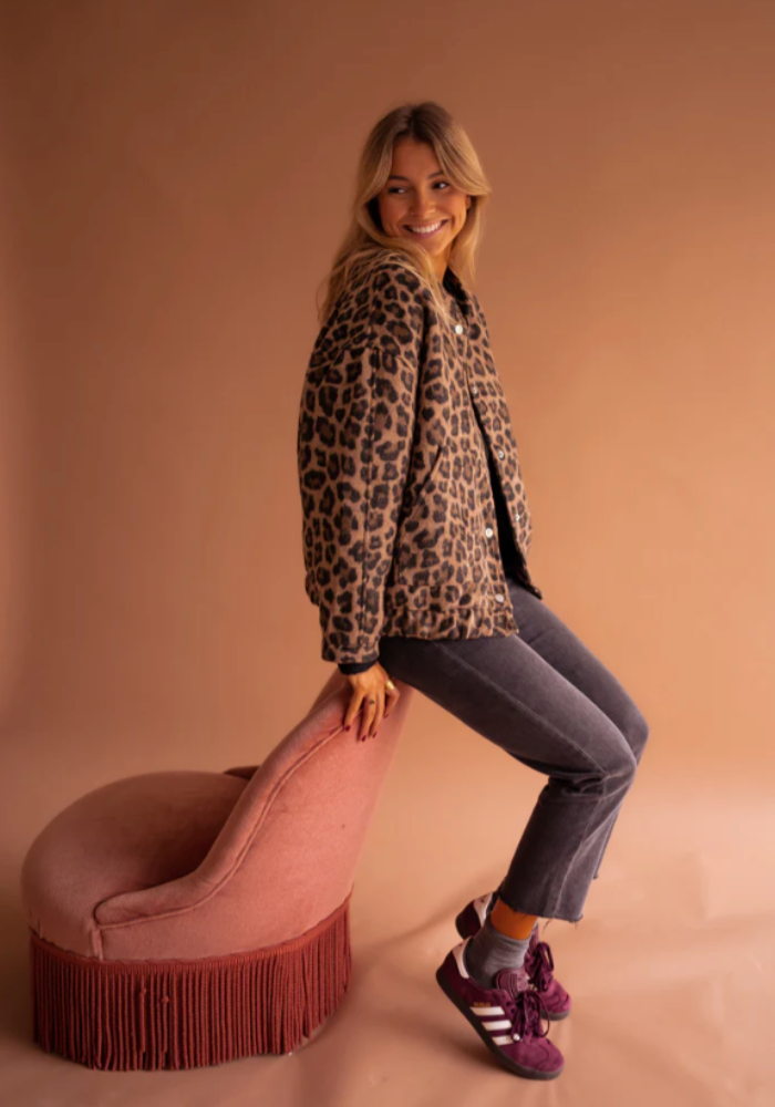LEONA™ | Leopard Print Bomber Jacket