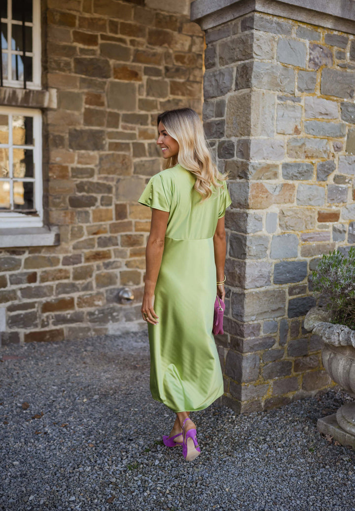 Eleonore™ | V-Neck Satin Dress