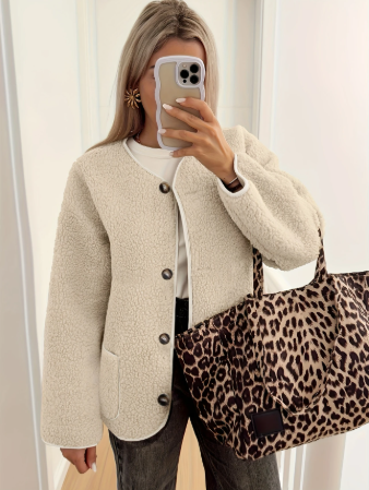 Lillia™ Fleece Button-Up Jacket