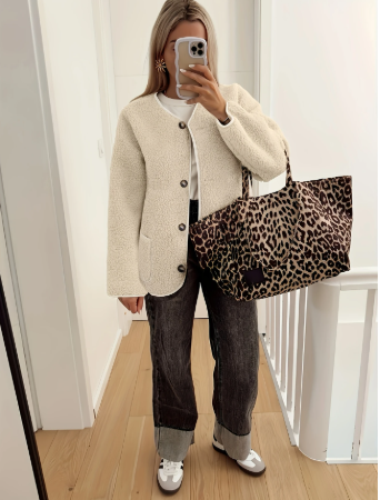 Lillia™ Fleece Button-Up Jacket