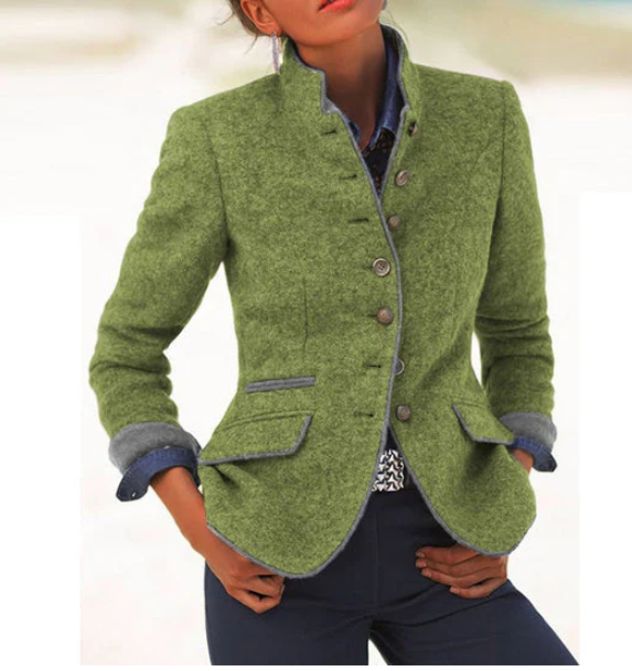 Valery | High Collar Cardigan Jacket
