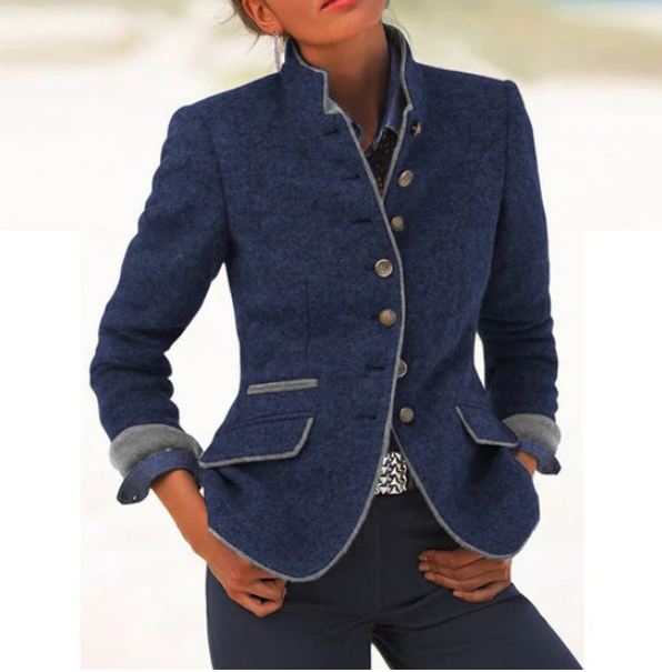 Valery | High Collar Cardigan Jacket
