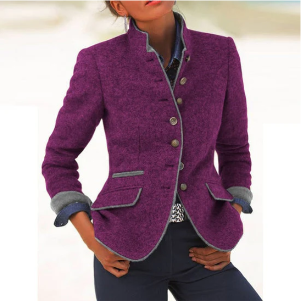 Valery | High Collar Cardigan Jacket