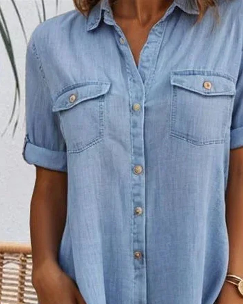 Tessa - Relaxed Button-Front Shirt Dress